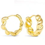 Emerson Polished Twist Small Hoop Gold Earrings - 50571