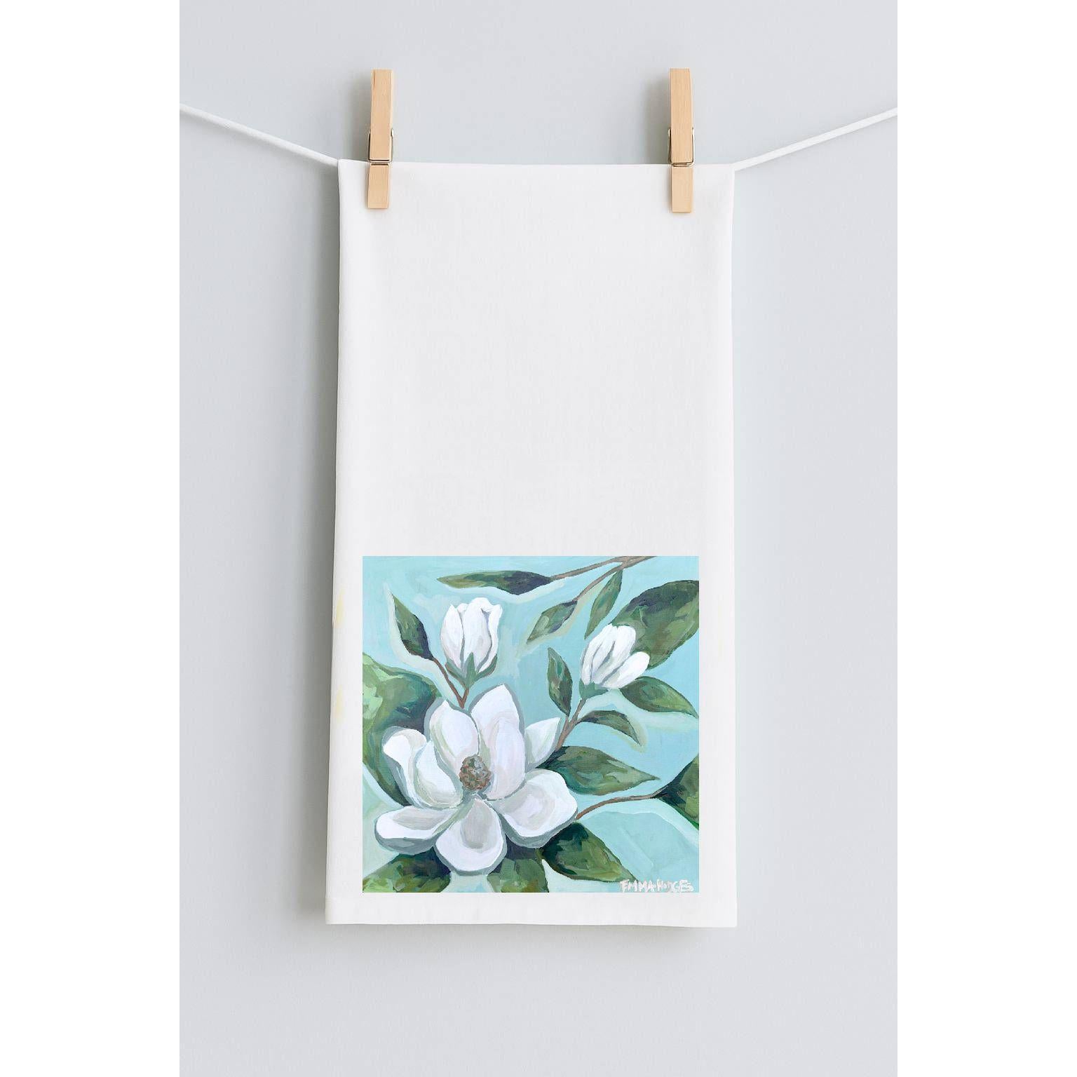 Emma Magnolia Branch Tea Towel