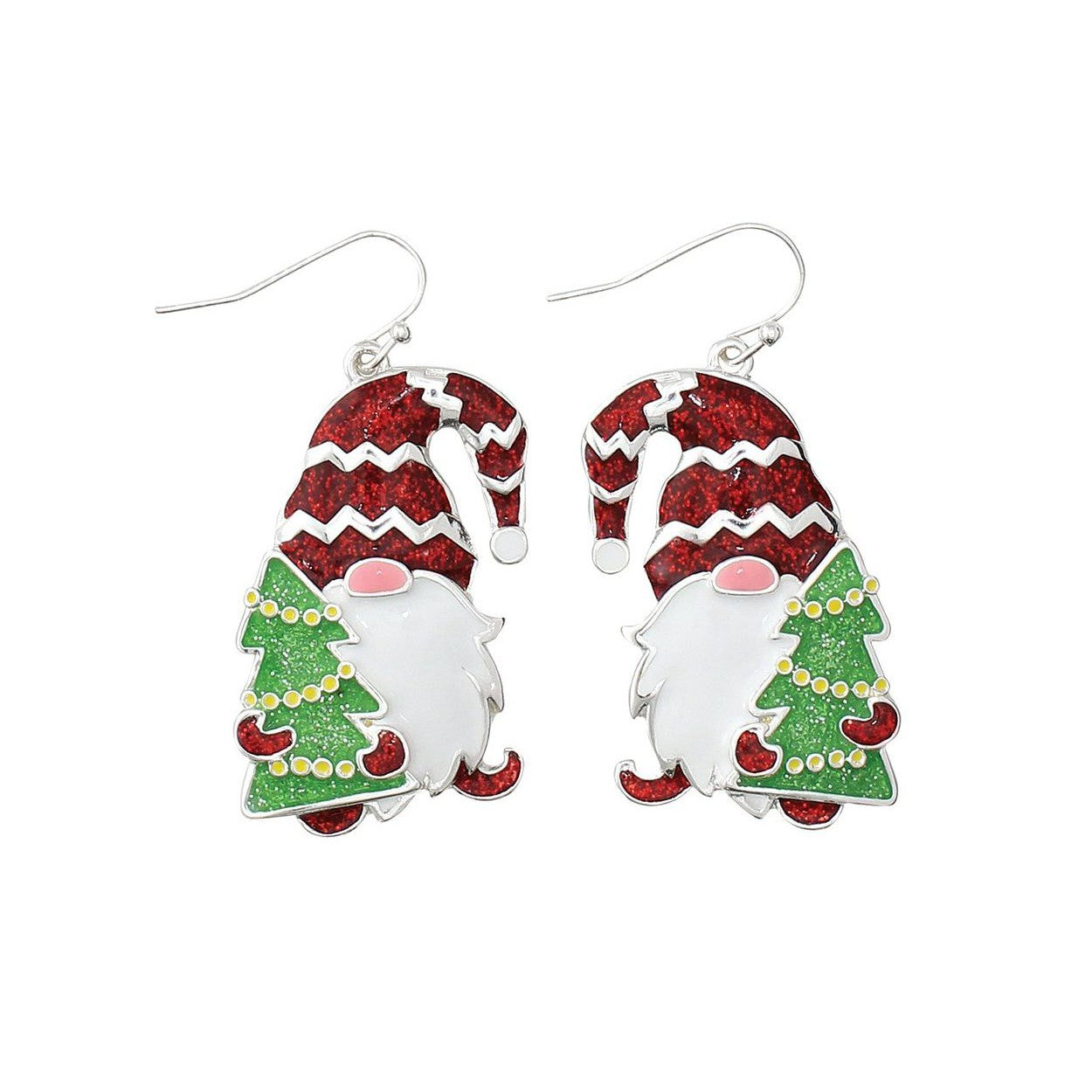 Enamel Holiday Gnome Earrings