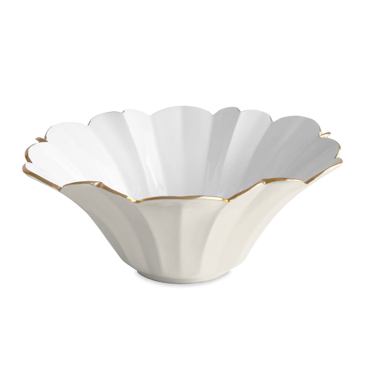Encanto Avril Large Bowl - Cream & White