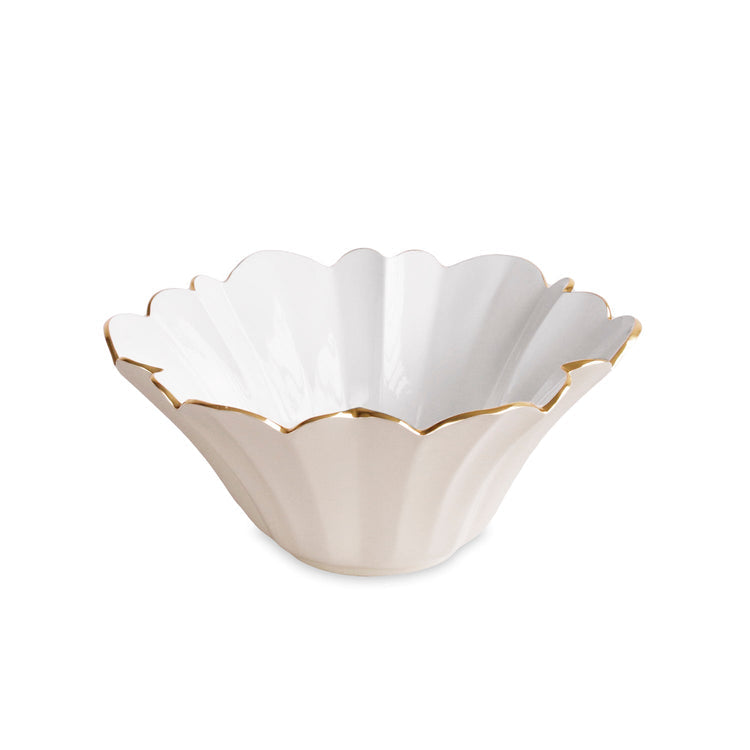 Encanto Avril Medium Bowl - Cream & White