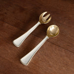 Encanto Soho Salad Servers - Cream