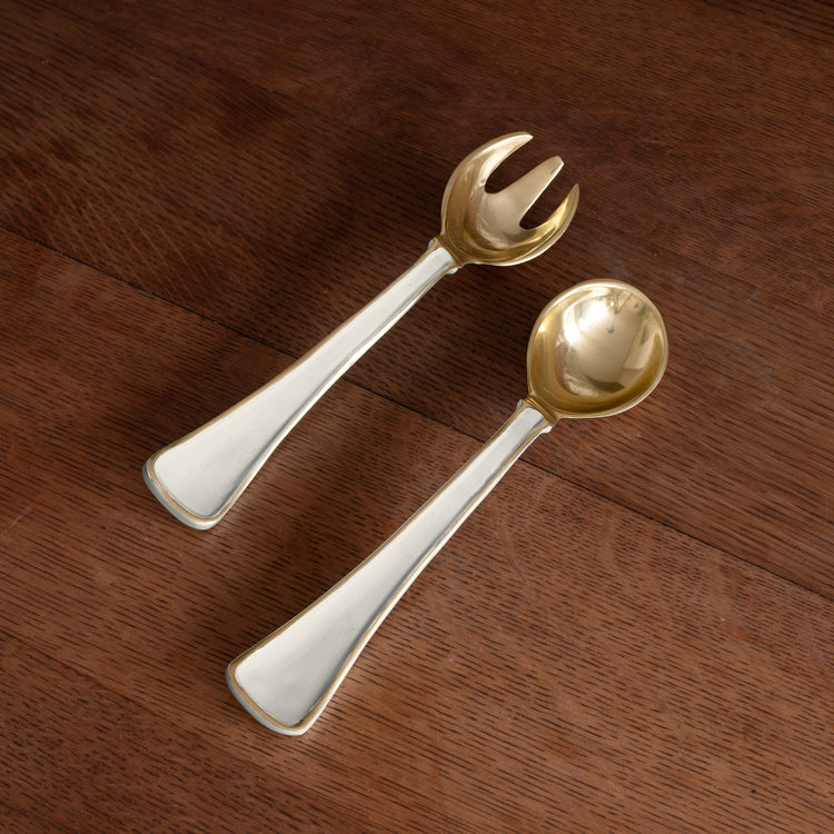 Encanto Soho Salad Servers - Cream