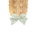 Fabric Bow | Green Stripe