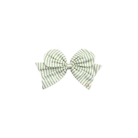 Fabric Bow | Green Stripe