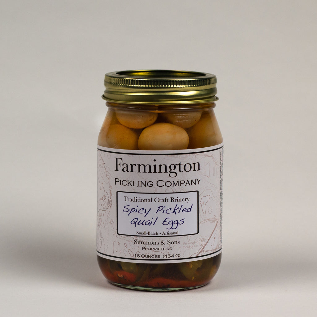 Farmington Spicy Pickled Quail Eggs - 16oz