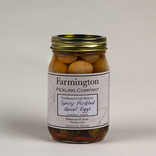 Farmington Spicy Pickled Quail Eggs 16oz