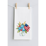 Flag Floral Jar Tea Towel