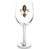 Fleur De Lis Wine Glass