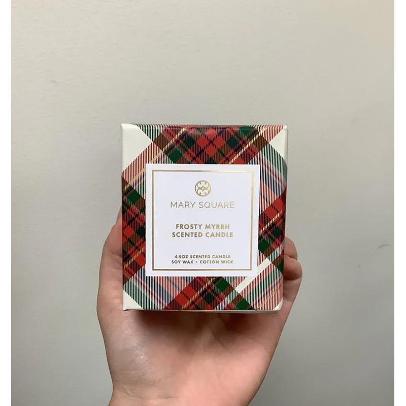 Frosty Myrrh Holiday Plaid Candle