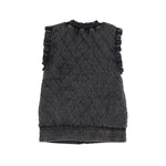 Garment Washed Quilted Vest - Charcoal