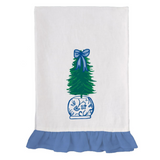 Ginger Jar Embroidered Tea Towel