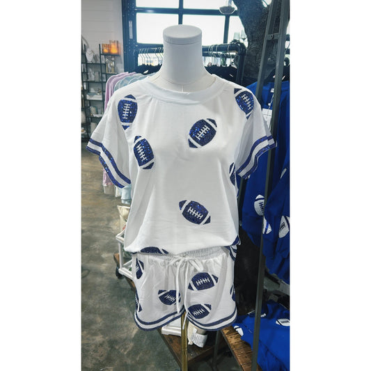 Ginny Blue & White Football Set