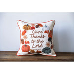 Give Thanks To The Lord Wreath Pillow