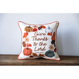 Give Thanks To The Lord Wreath Pillow