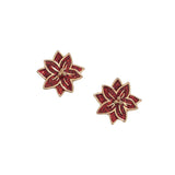 Glitter Enamel Poinsettias