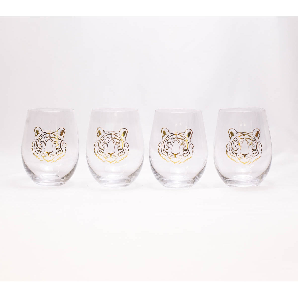 Go Get Em Tiger Wine Glass Gift Set
