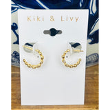 Gold Ball Stud Hoops