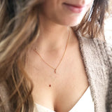 Gold Bead Pearl Letter Necklace