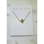 Gold Bubble Cross Necklace