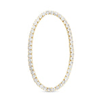 Gold CZ Clear Stretch Tennis Bracelet - 52465