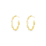 Gold CZ Infinity Cross Hoops - 52134