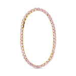 Gold CZ Light Pink Stretch Tennis Bracelet - 52469