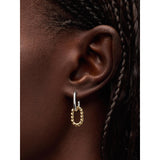 Gold Drop Earrings - Ash Double Mini Two Tone
