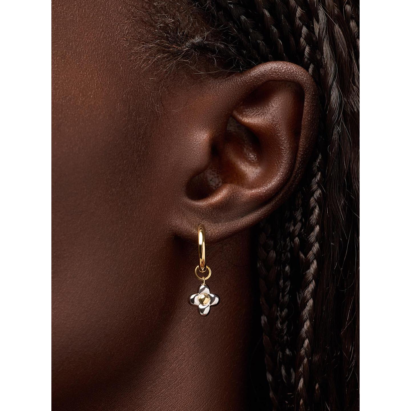 Gold Flower Earrings - Liora Hoops