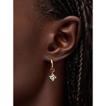 Gold Flower Earrings - Liora Hoops