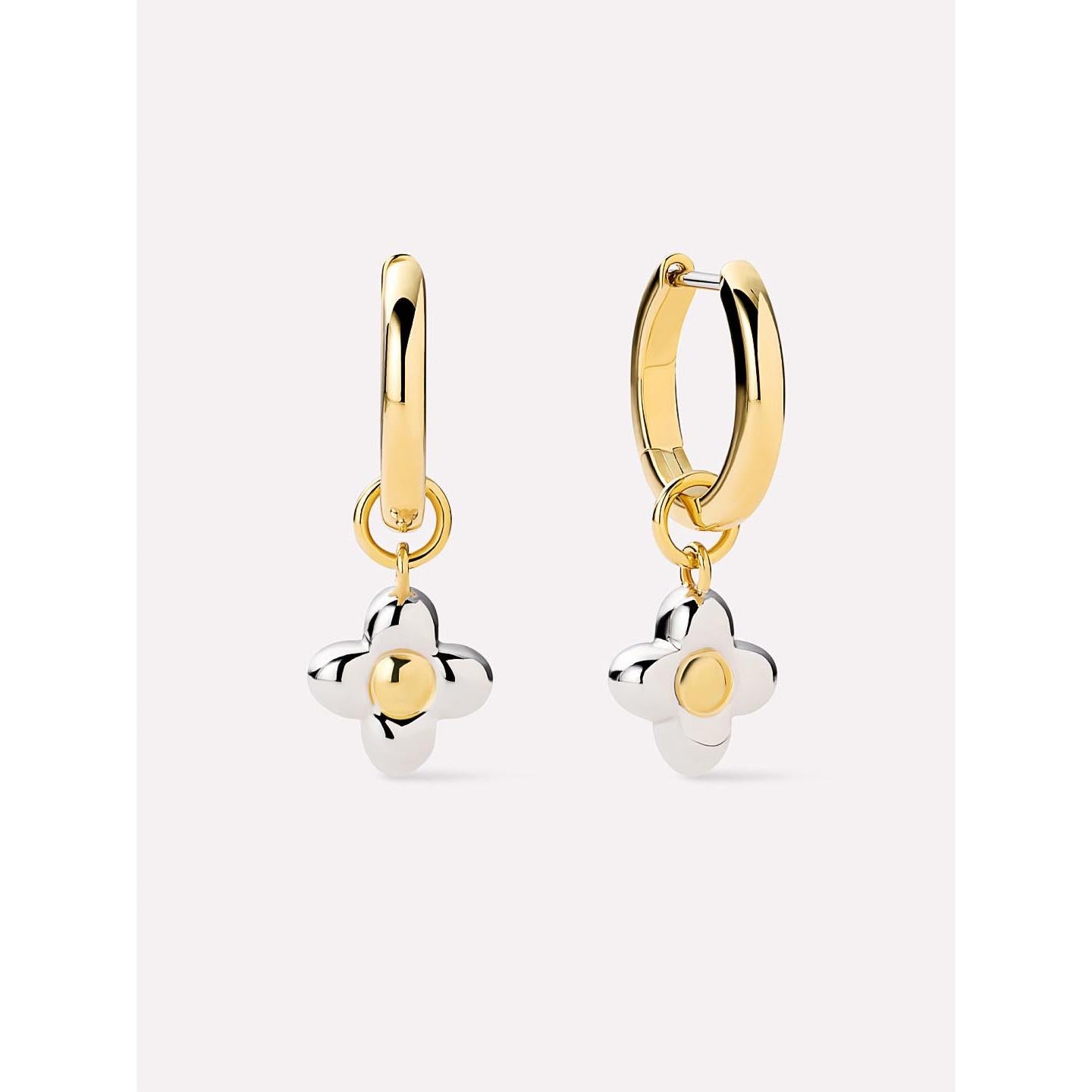 Gold Flower Earrings - Liora Hoops