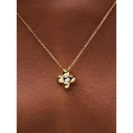 Gold Flower Necklace - Liora Pendant Mini