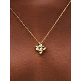 Gold Flower Necklace - Liora Pendant Mini