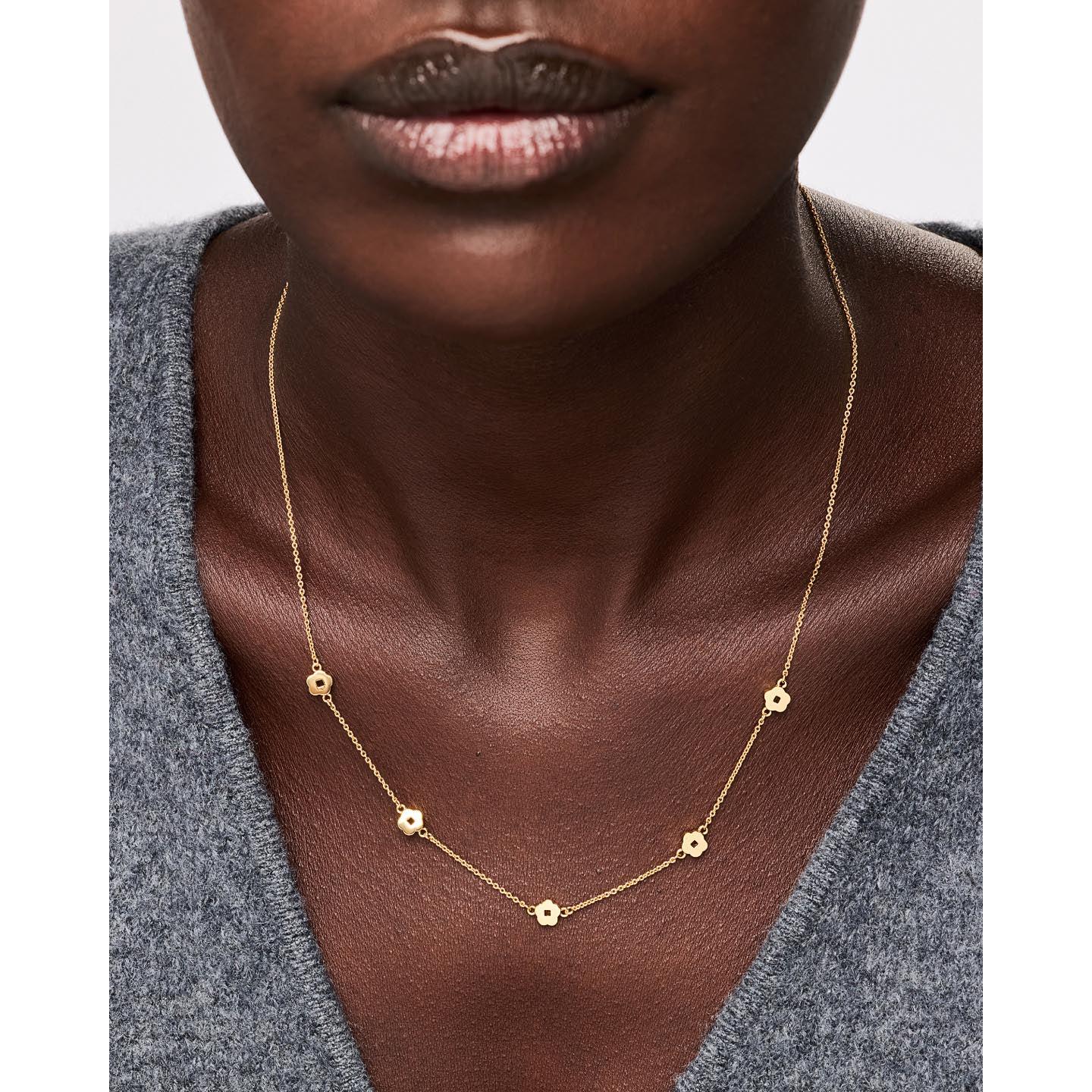 Gold Flower Necklace - Rowena