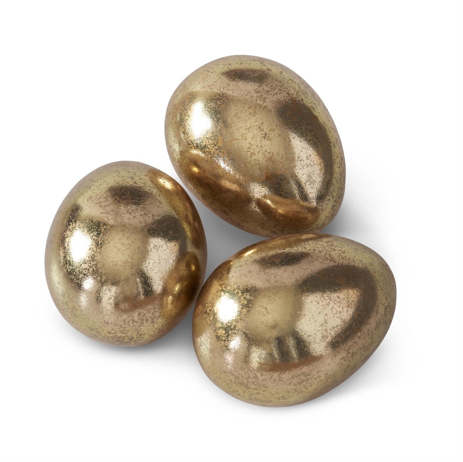 Gold Gilded Resin Egg