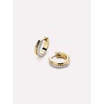 Gold Huggie Earrings - Asher Pave
