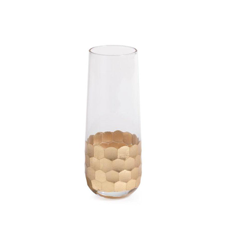 Gold Leaf Stemless Champagne Glass