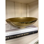 Gold Metal Deco Bowl - 12"