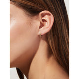 Gold Pearl Huggie Hoops - Ashley