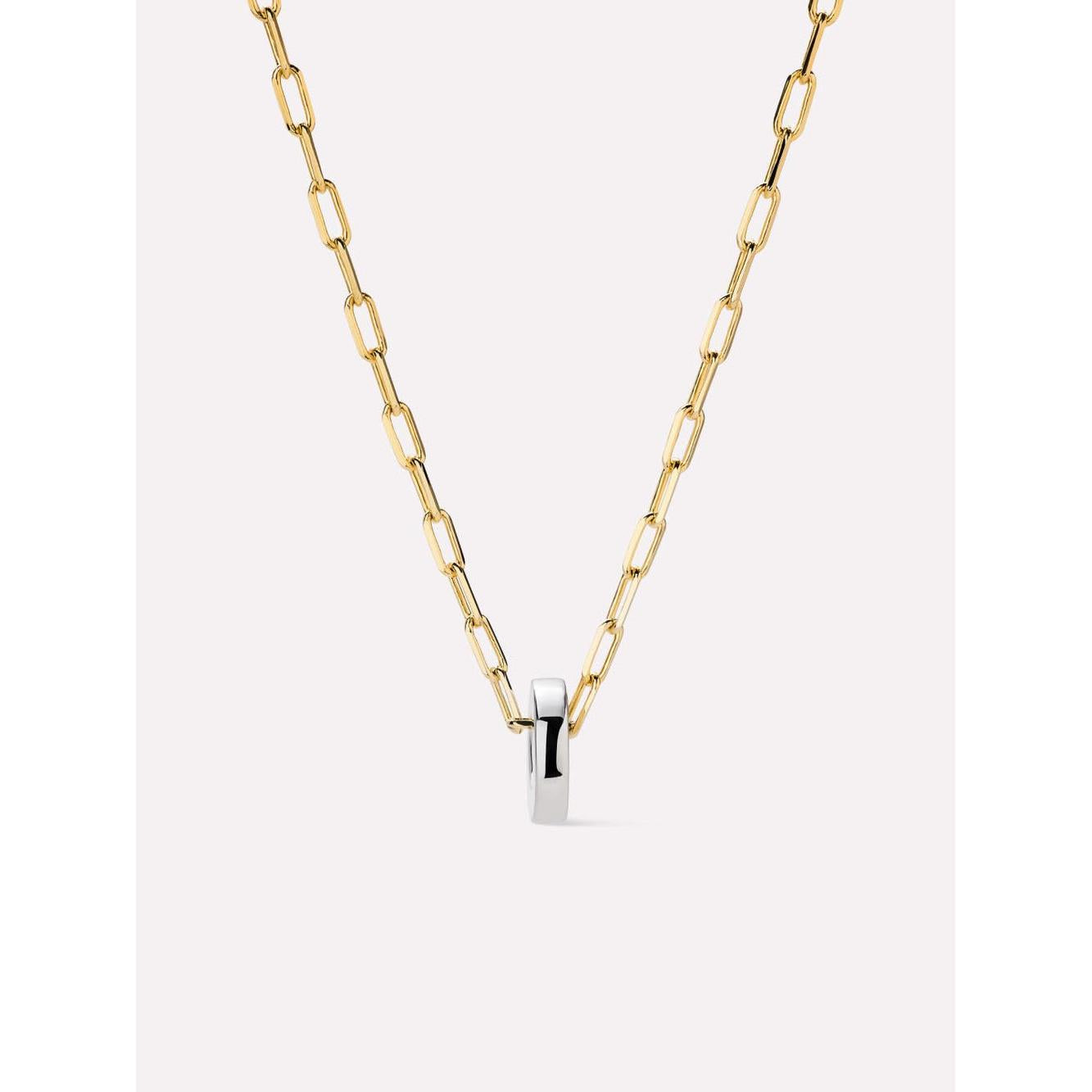 Gold Pendant Necklace - Jasper