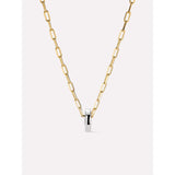 Gold Pendant Necklace - Jasper