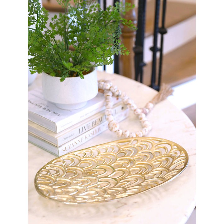 Gold Scalloped Tray