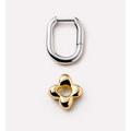 Gold-Silver Earrings - Cassia Hoops