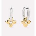 Gold-Silver Earrings - Cassia Hoops