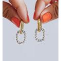 Gold/Silver Double Hoop Earrings - Ash Double Two Tone