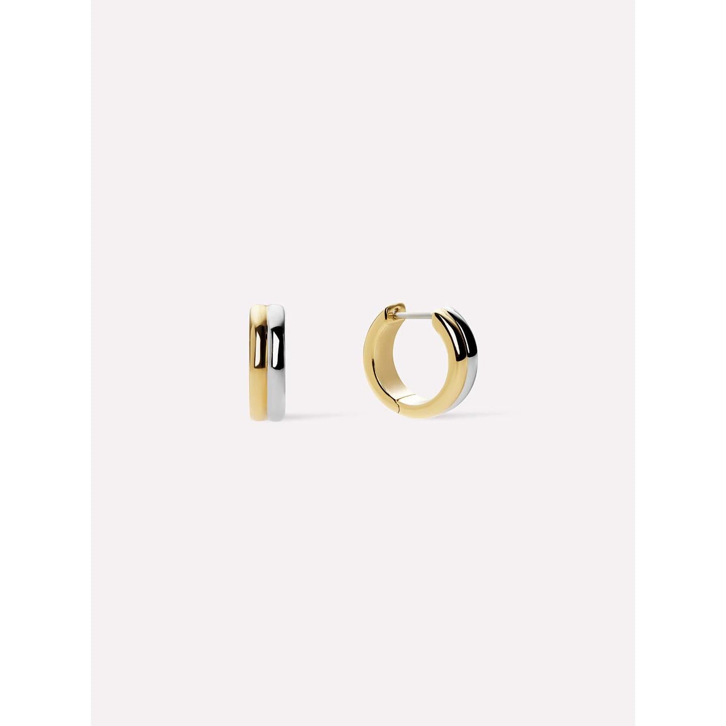 Gold/Silver Huggie Hoop Earrings - Asher