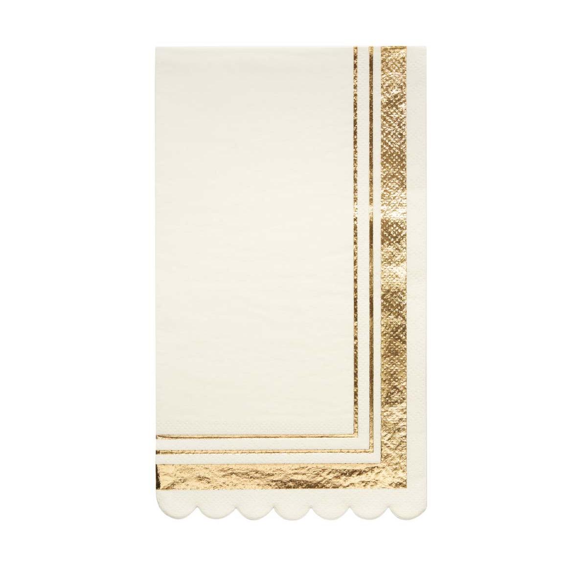 Guest Towel - Gold & White
