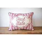 Hail State Bow Pattern Pillow