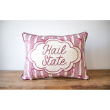 Hail State Bow Pattern Pillow