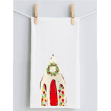 Haley's Christmas Church Block Tea Towel